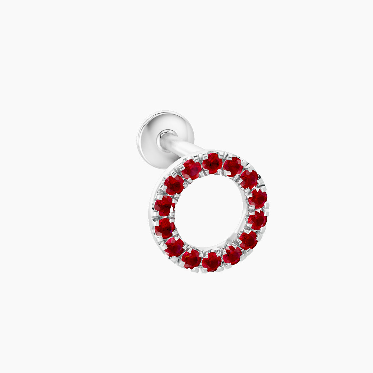 Sulis | 18k White Gold 6.5 mm 6.5 mm Ruby Piercing