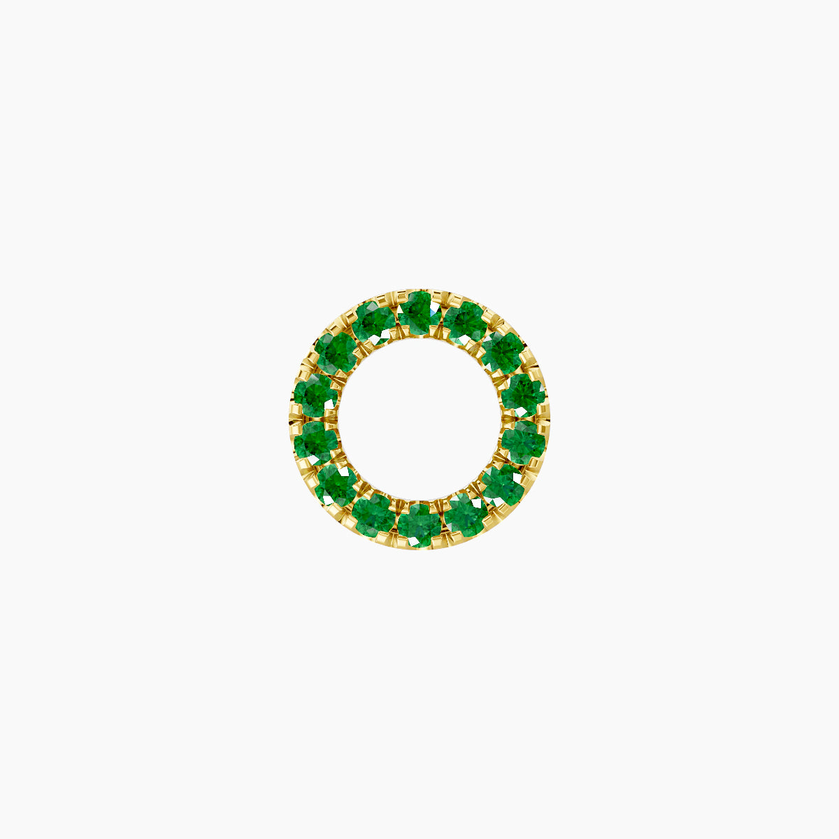 Sulis | 18k Yellow Gold 6.5 mm 6.5 mm Emerald Piercing