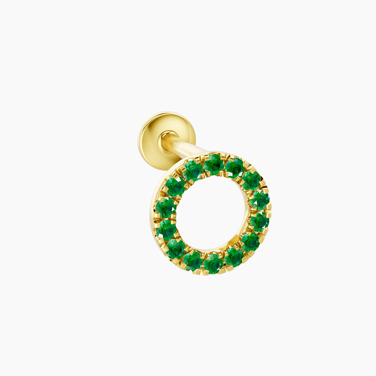 Sulis | 18k Yellow Gold 6.5 mm 6.5 mm Emerald Piercing