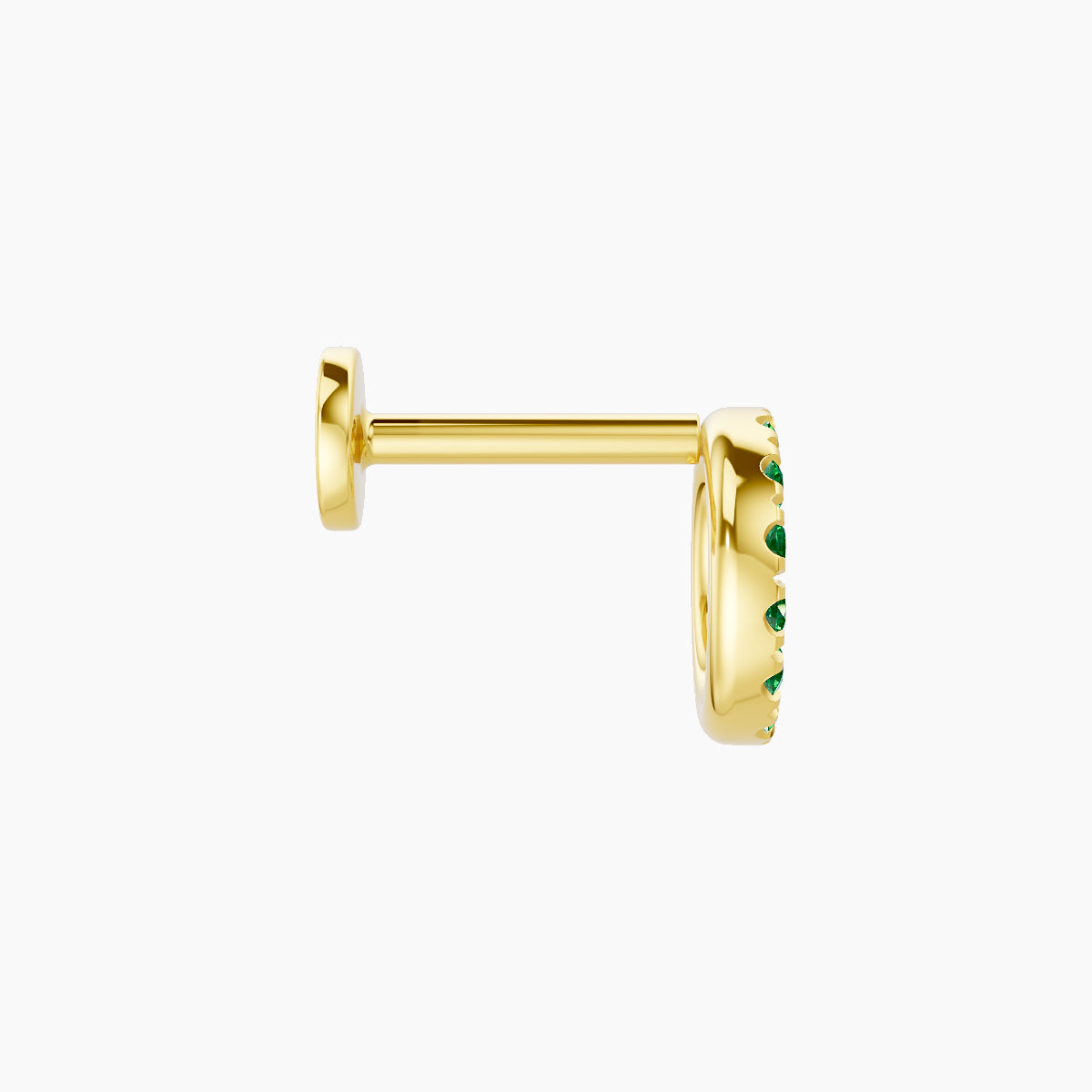 Sulis | 18k Yellow Gold 6.5 mm 6.5 mm Emerald Piercing