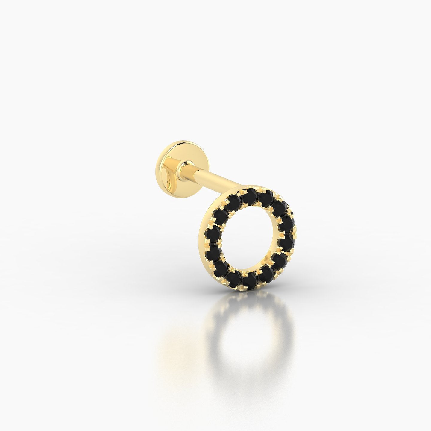 Sulis | 18k Yellow Gold 6.5 mm 6.5 mm Black Diamond Piercing