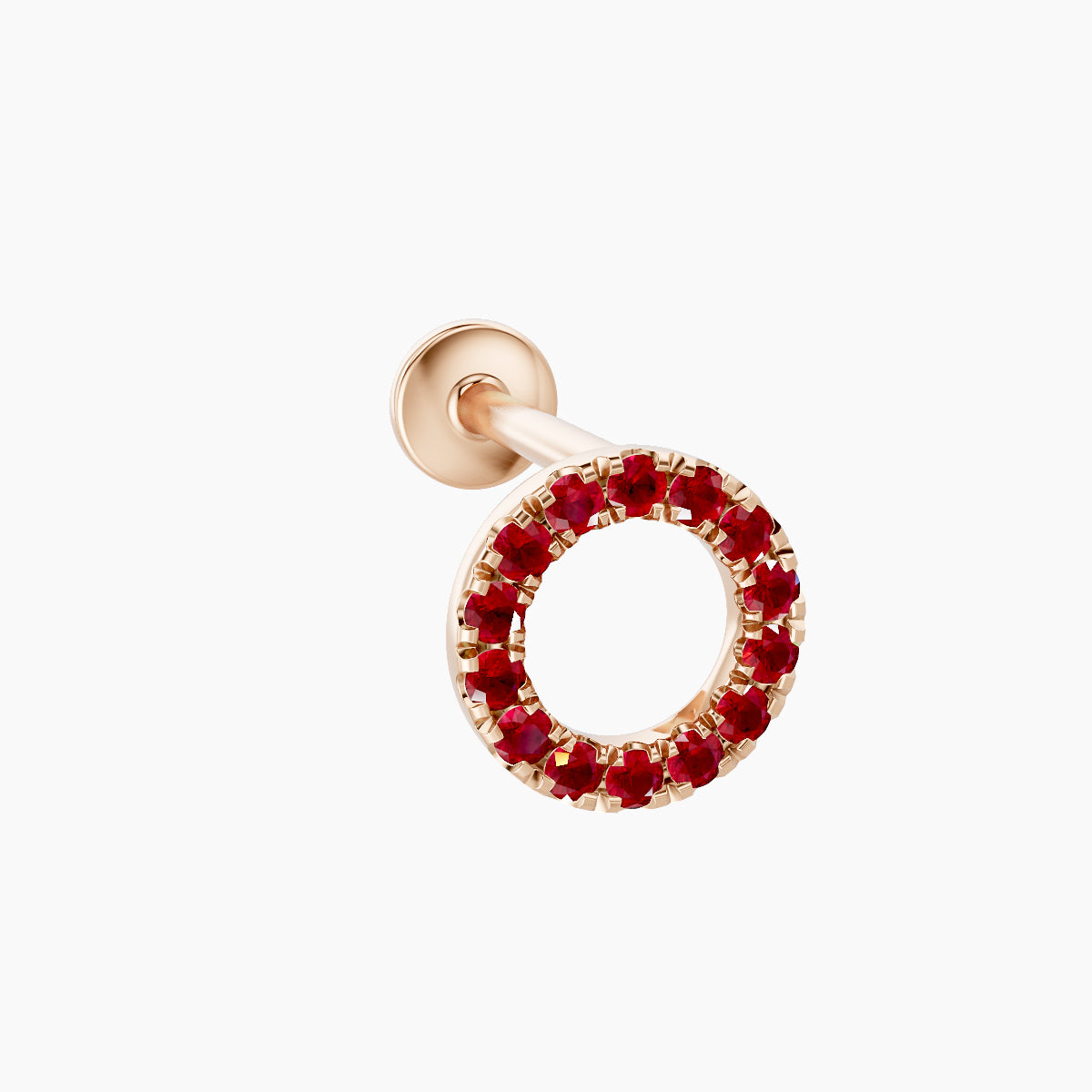 Sulis | 18k Rose Gold 8 mm 6.5 mm Ruby Piercing