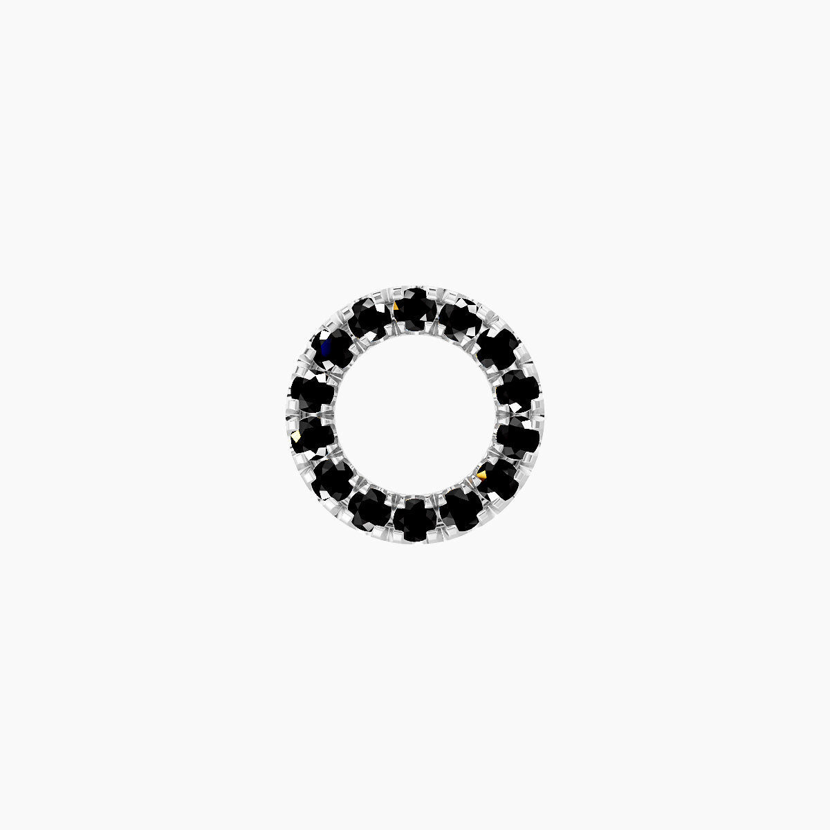 Sulis | 18k White Gold 8 mm 6.5 mm Black Diamond Piercing