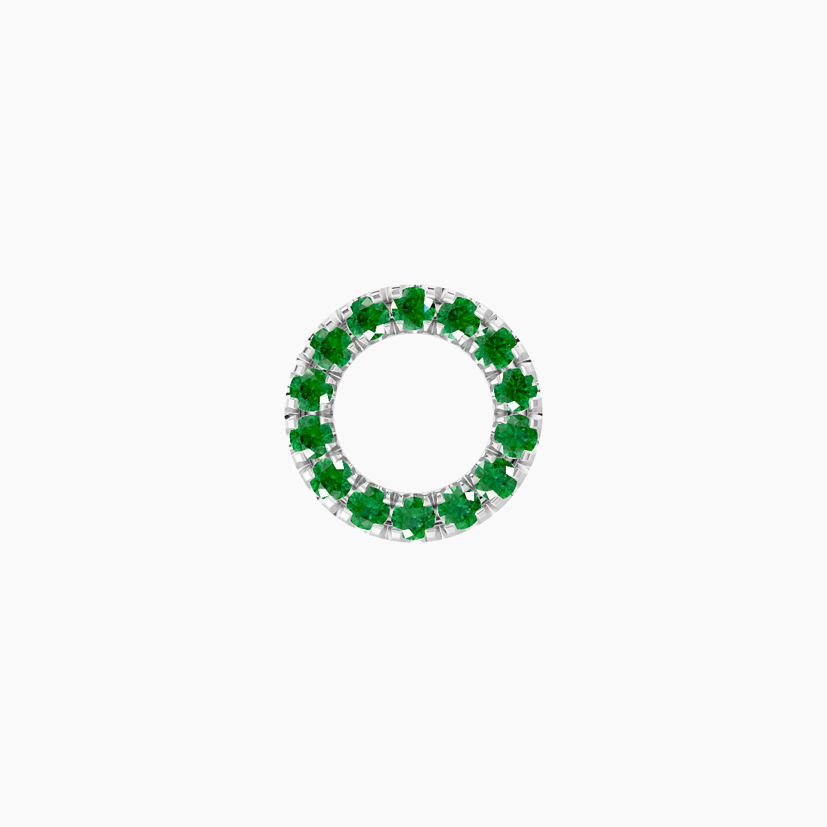 Sulis | 18k White Gold 8 mm 6.5 mm Emerald Piercing