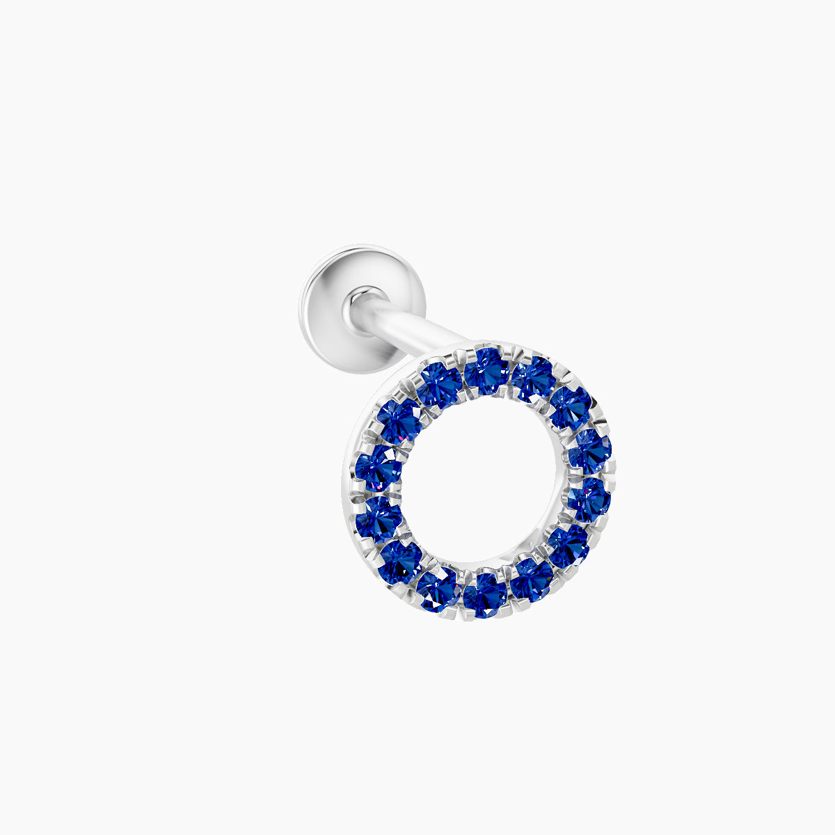 Sulis | 18k White Gold 8 mm 6.5 mm Sapphire Piercing