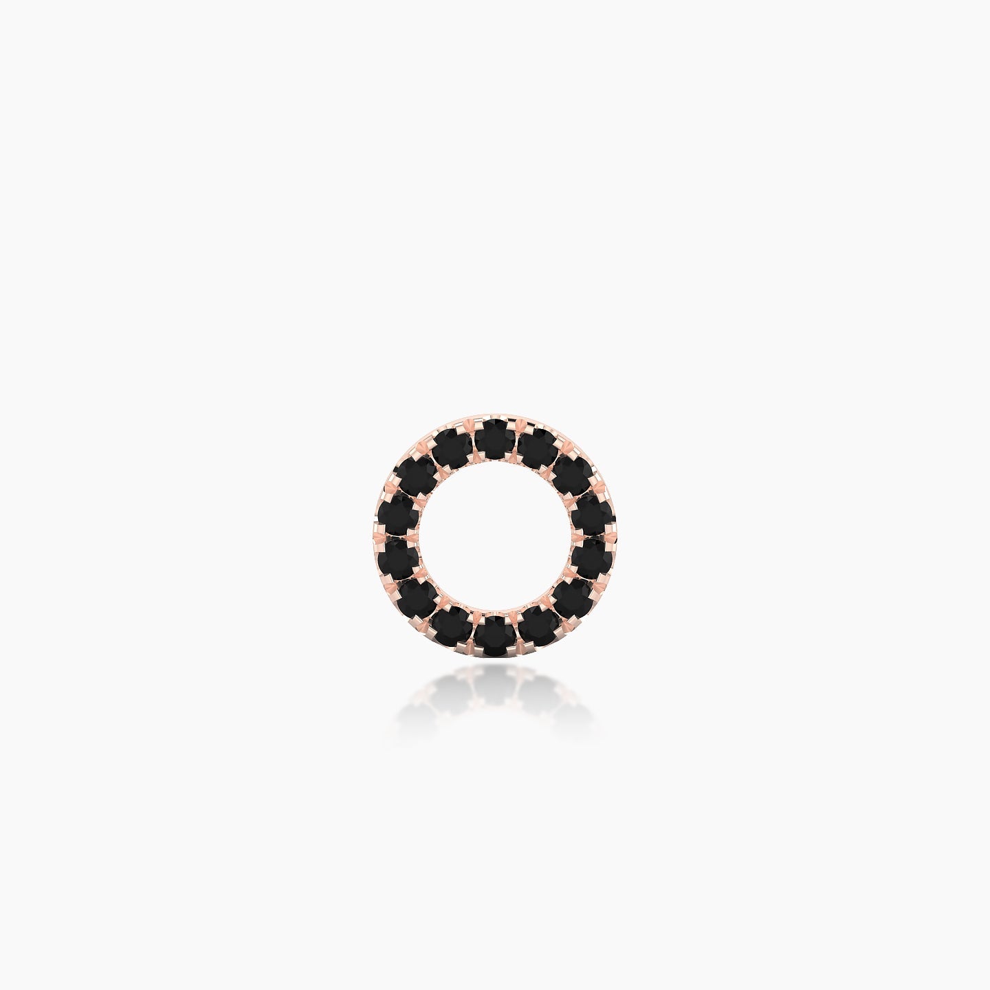 Sulis | 18k Rose Gold 6.5 mm 8 mm Black Diamond Piercing