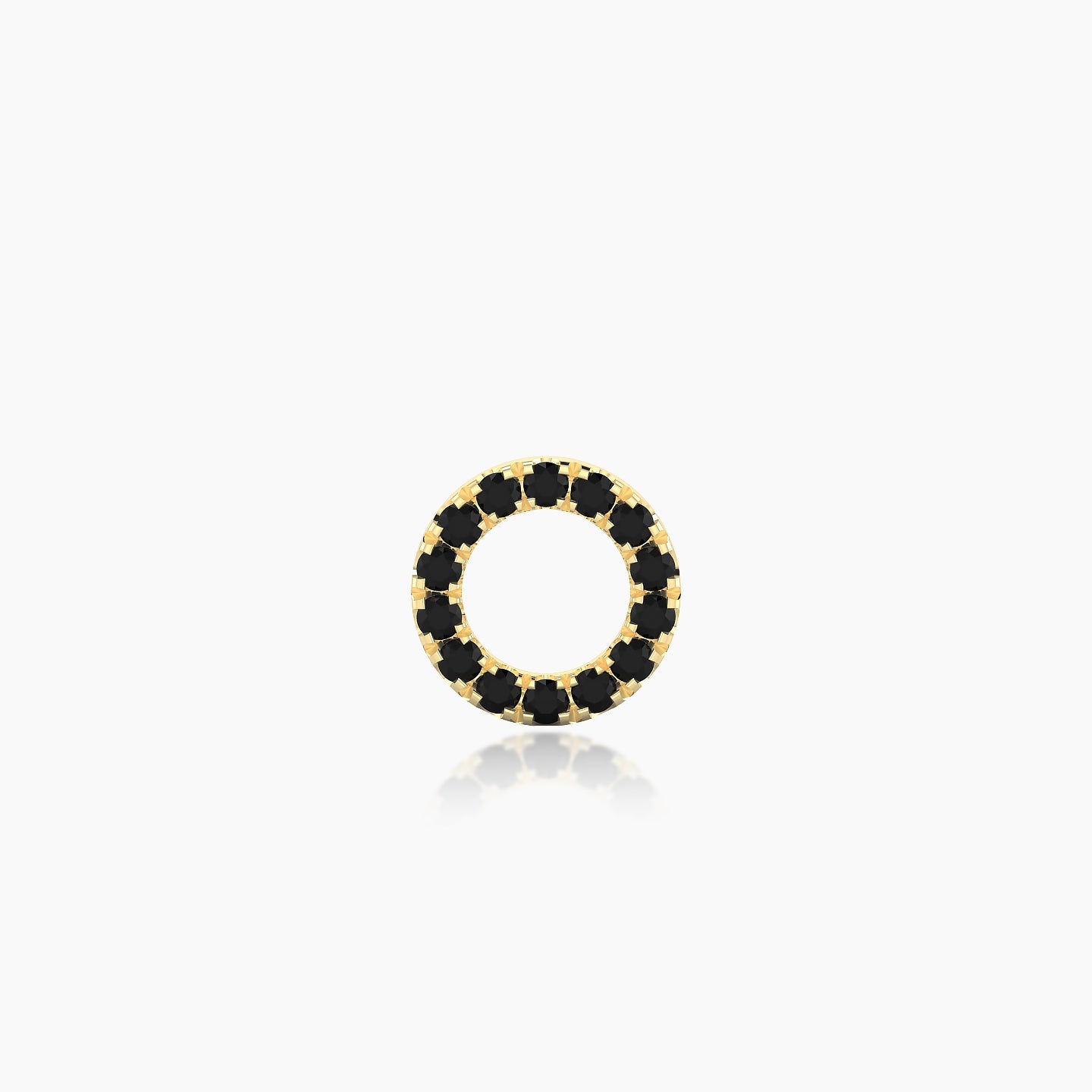 Sulis | 18k Yellow Gold 6.5 mm 8 mm Black Diamond Piercing
