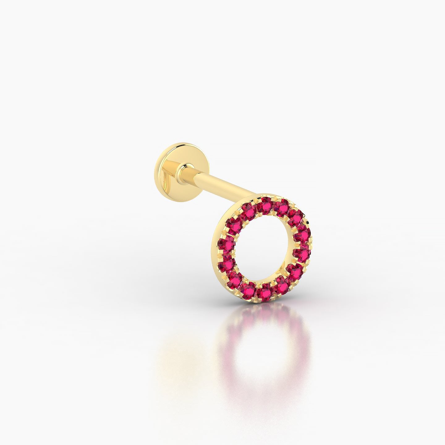 Sulis | 18k Yellow Gold 6.5 mm 8 mm Ruby Piercing