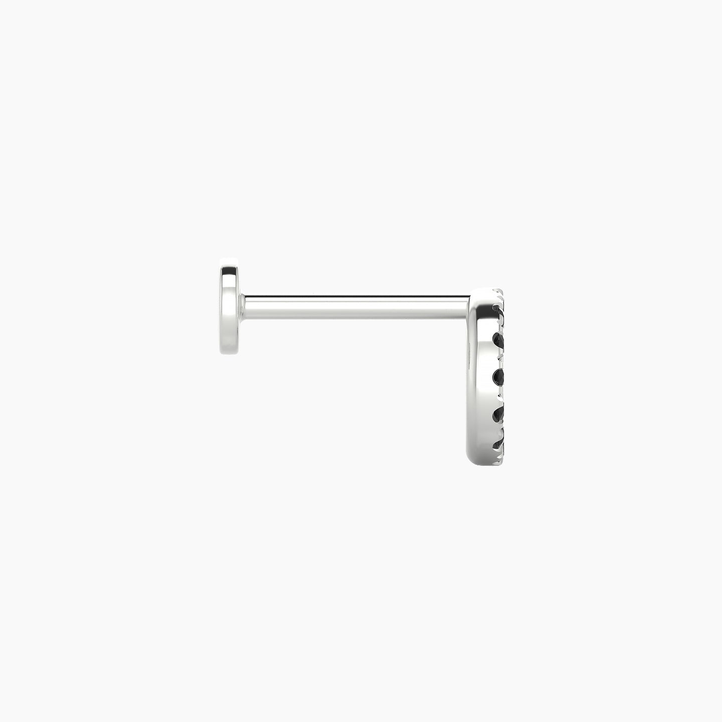 Sulis | 18k White Gold 6.5 mm 8 mm Black Diamond Piercing