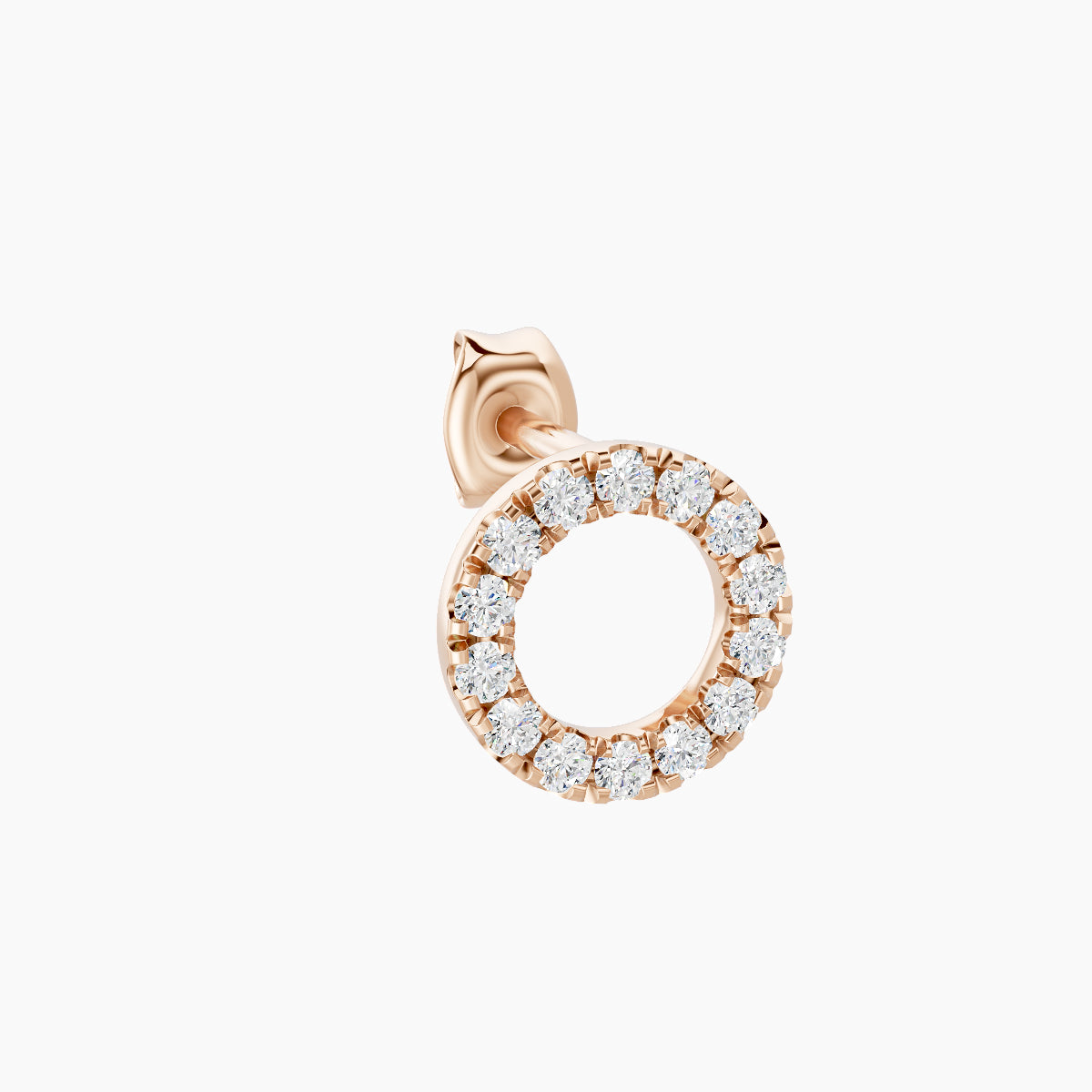 Sulis | 18k Rose Gold 6.5 mm Diamond Earring
