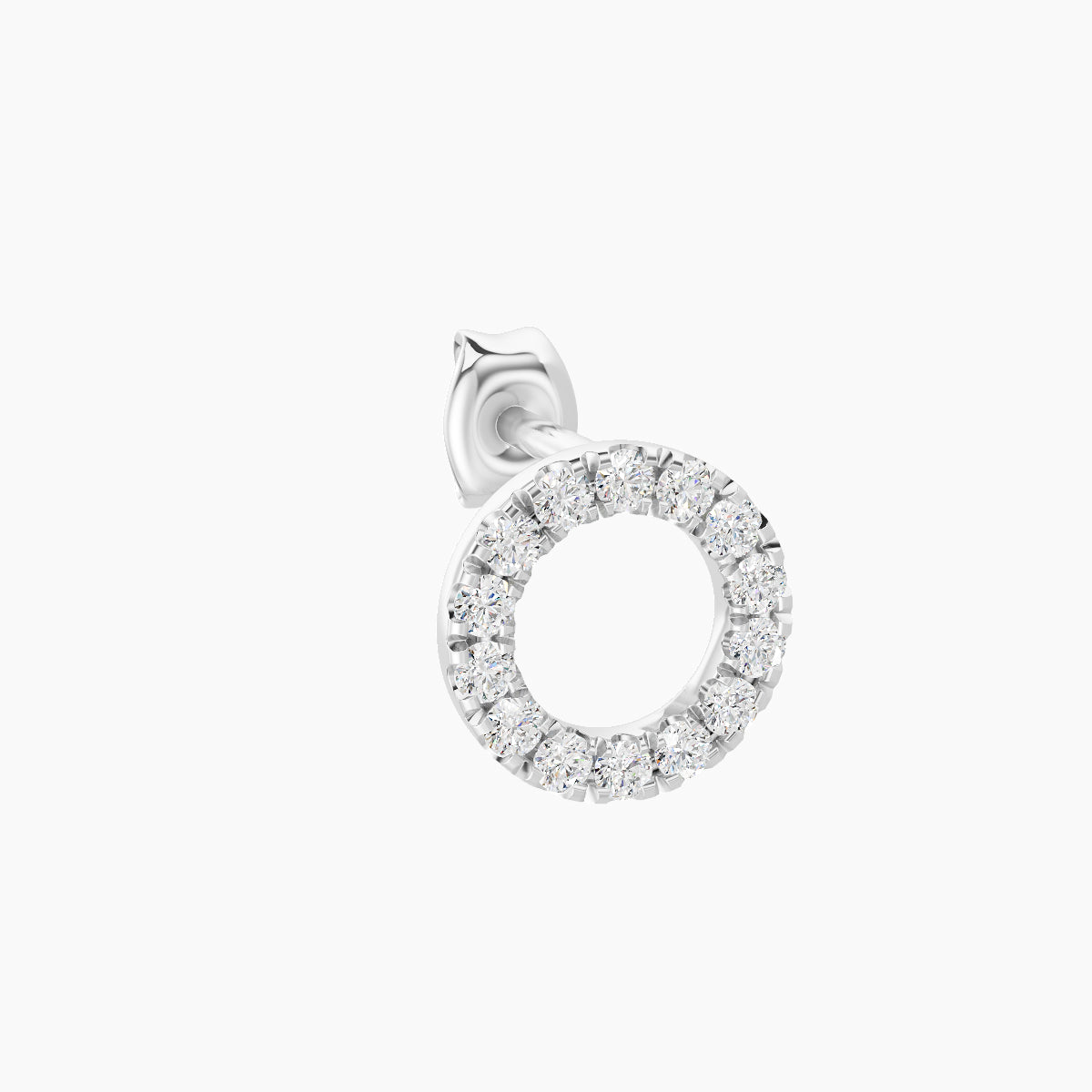 Sulis | 18k White Gold 6.5 mm Diamond Earring