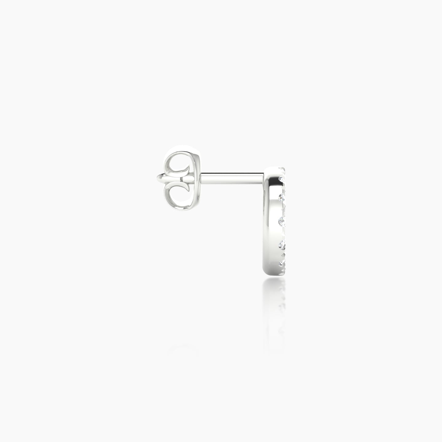Sulis | 18k White Gold 6.5 mm Diamond Earring