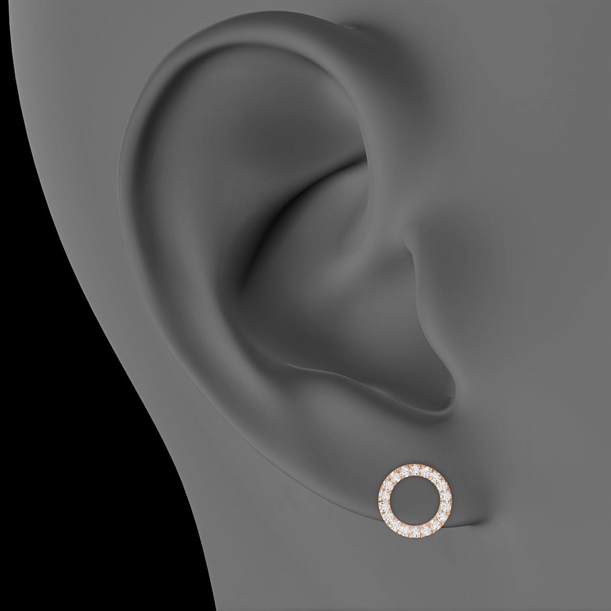 Sulis | 18k Rose Gold 8 mm 5 mm Diamond Piercing