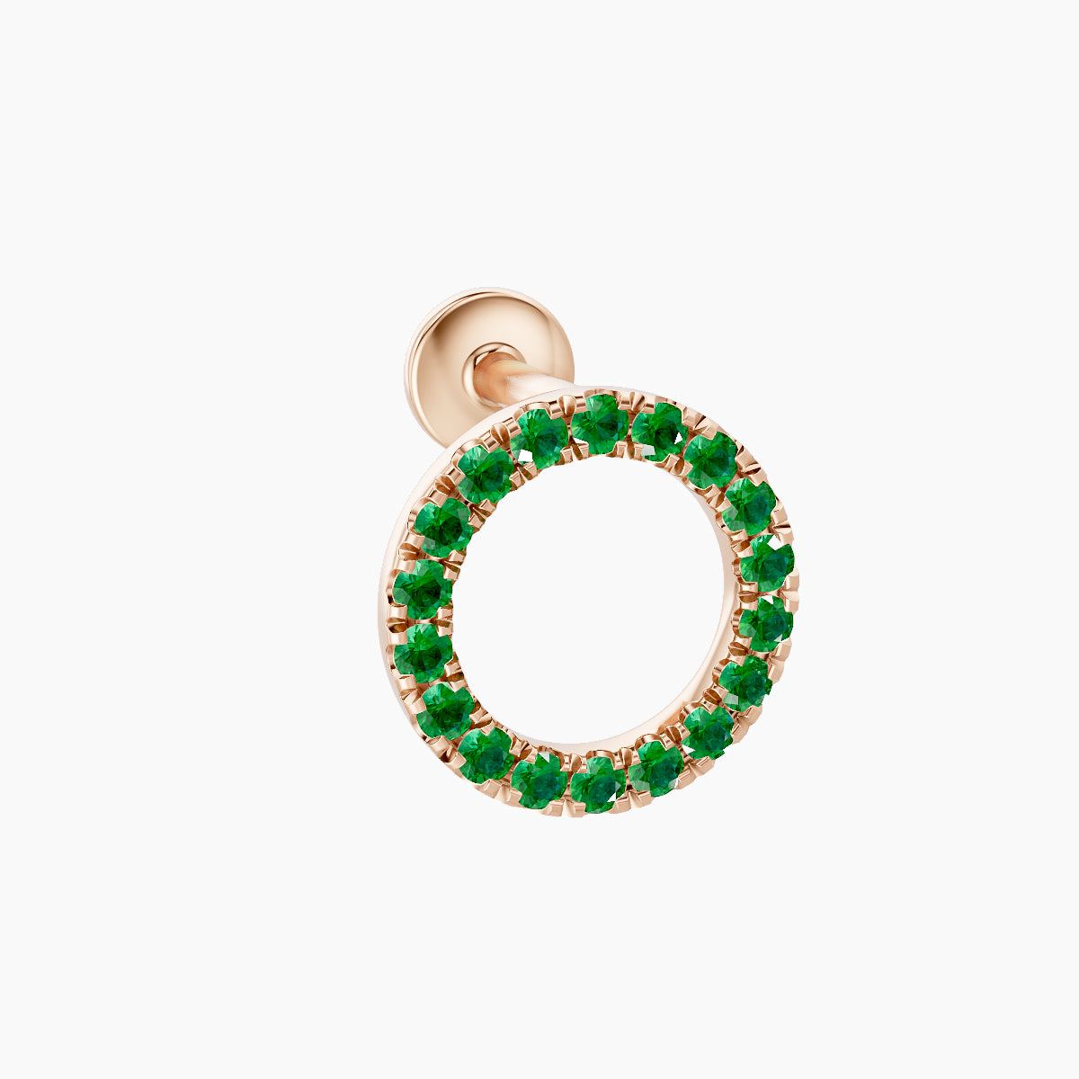 Sulis | 18k Rose Gold 5 mm 8 mm Emerald Piercing
