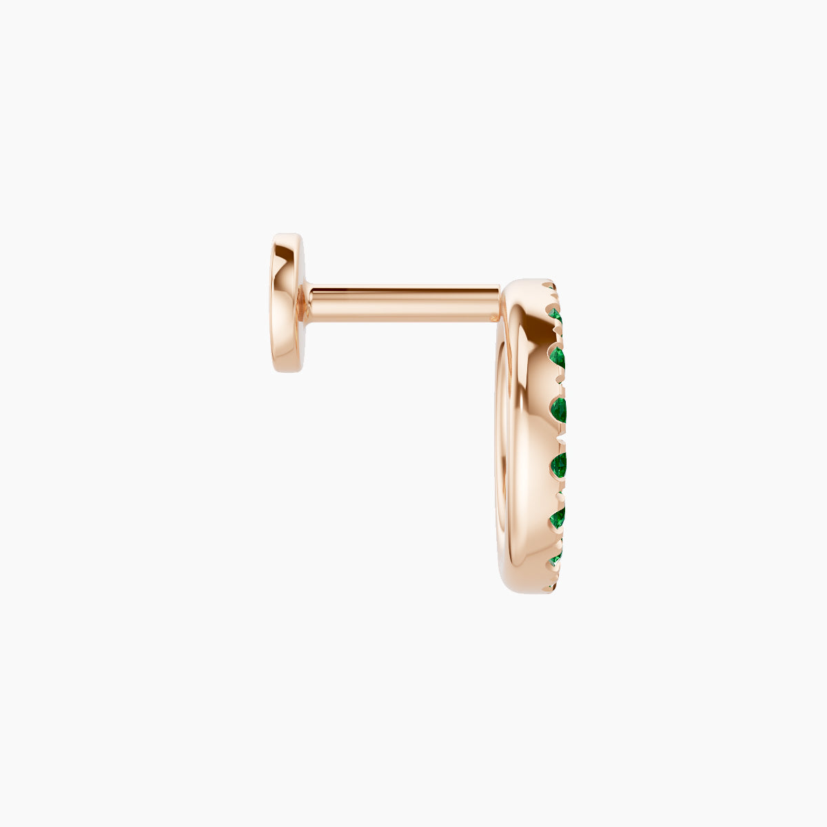 Sulis | 18k Rose Gold 5 mm 8 mm Emerald Piercing