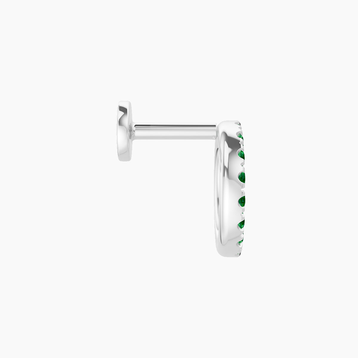 Sulis | 18k White Gold 5 mm 8 mm Emerald Piercing