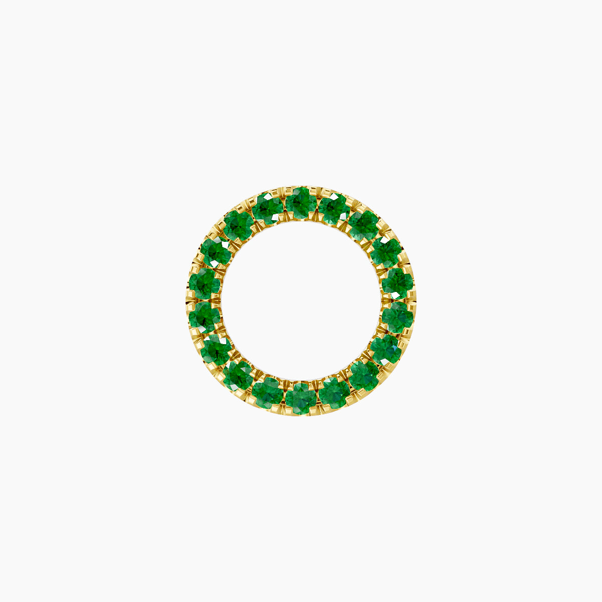Sulis | 18k Yellow Gold 5 mm 8 mm Emerald Piercing