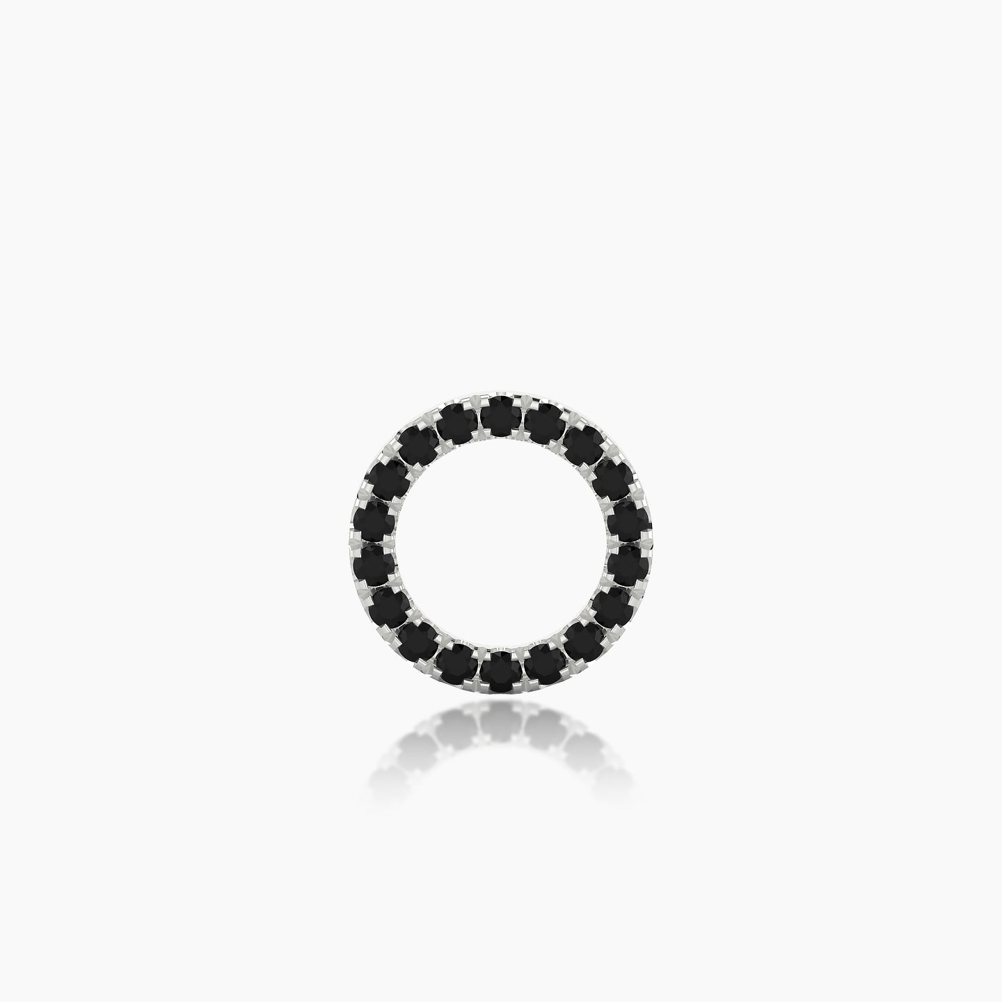 Sulis | 18k White Gold 8 mm 5 mm Black Diamond Piercing