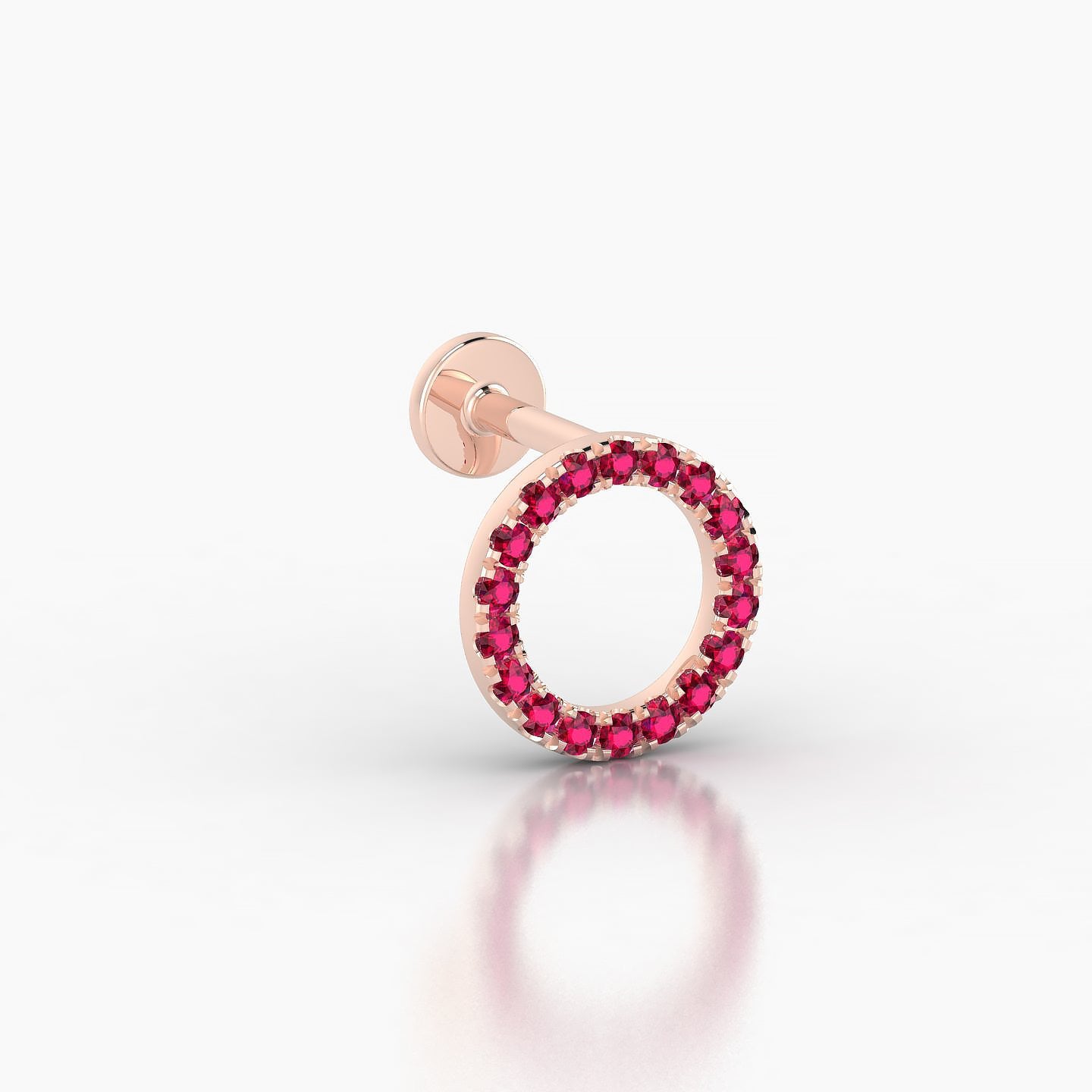 Sulis | 18k Rose Gold 8 mm 5 mm Ruby Piercing