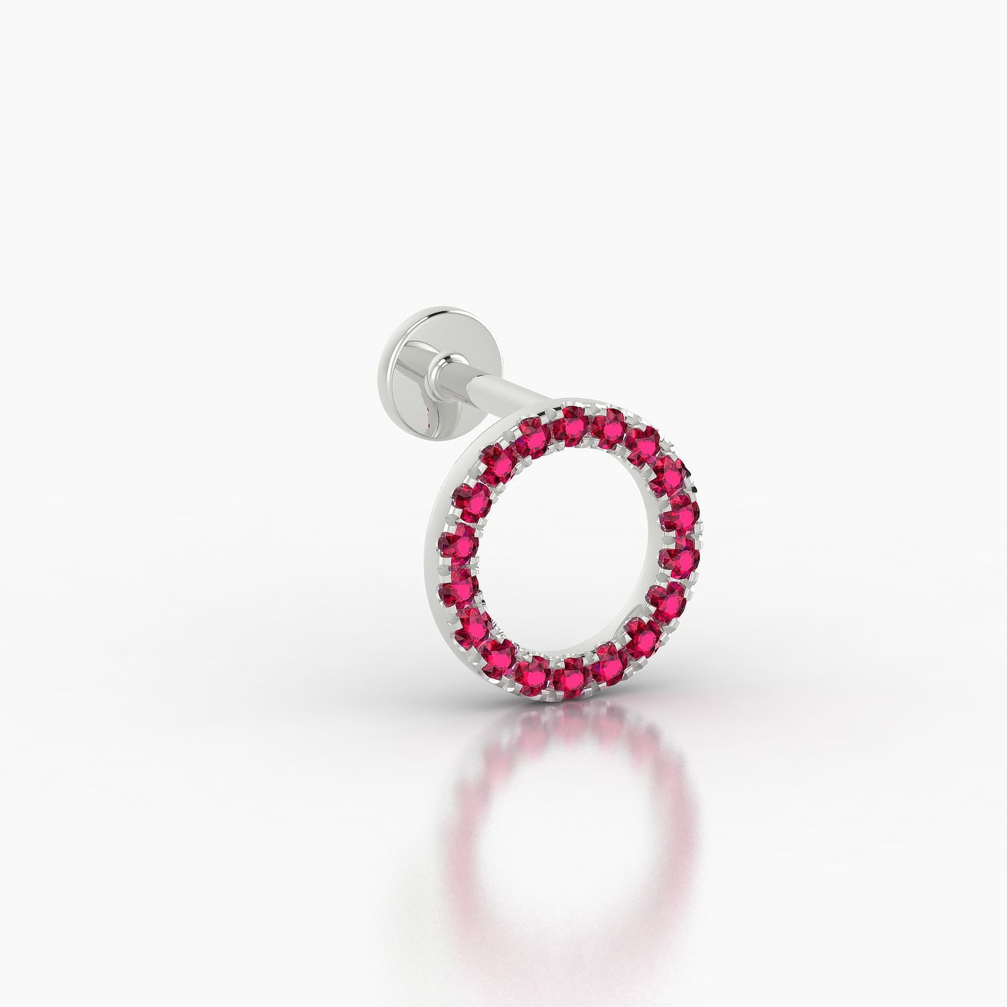 Sulis | 18k White Gold 8 mm 5 mm Ruby Piercing