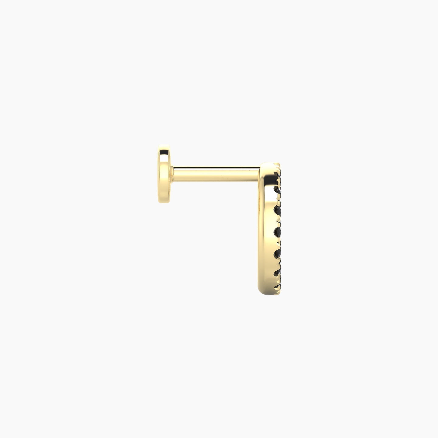 Sulis | 18k Yellow Gold 8 mm 5 mm Black Diamond Piercing