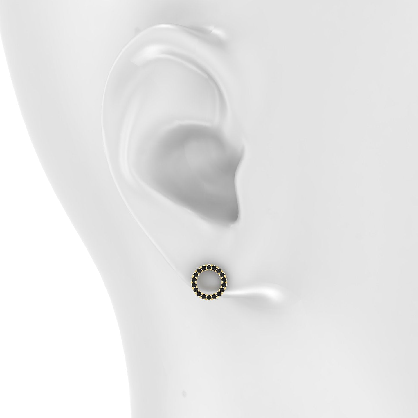 Sulis | 18k Yellow Gold 8 mm 5 mm Black Diamond Piercing