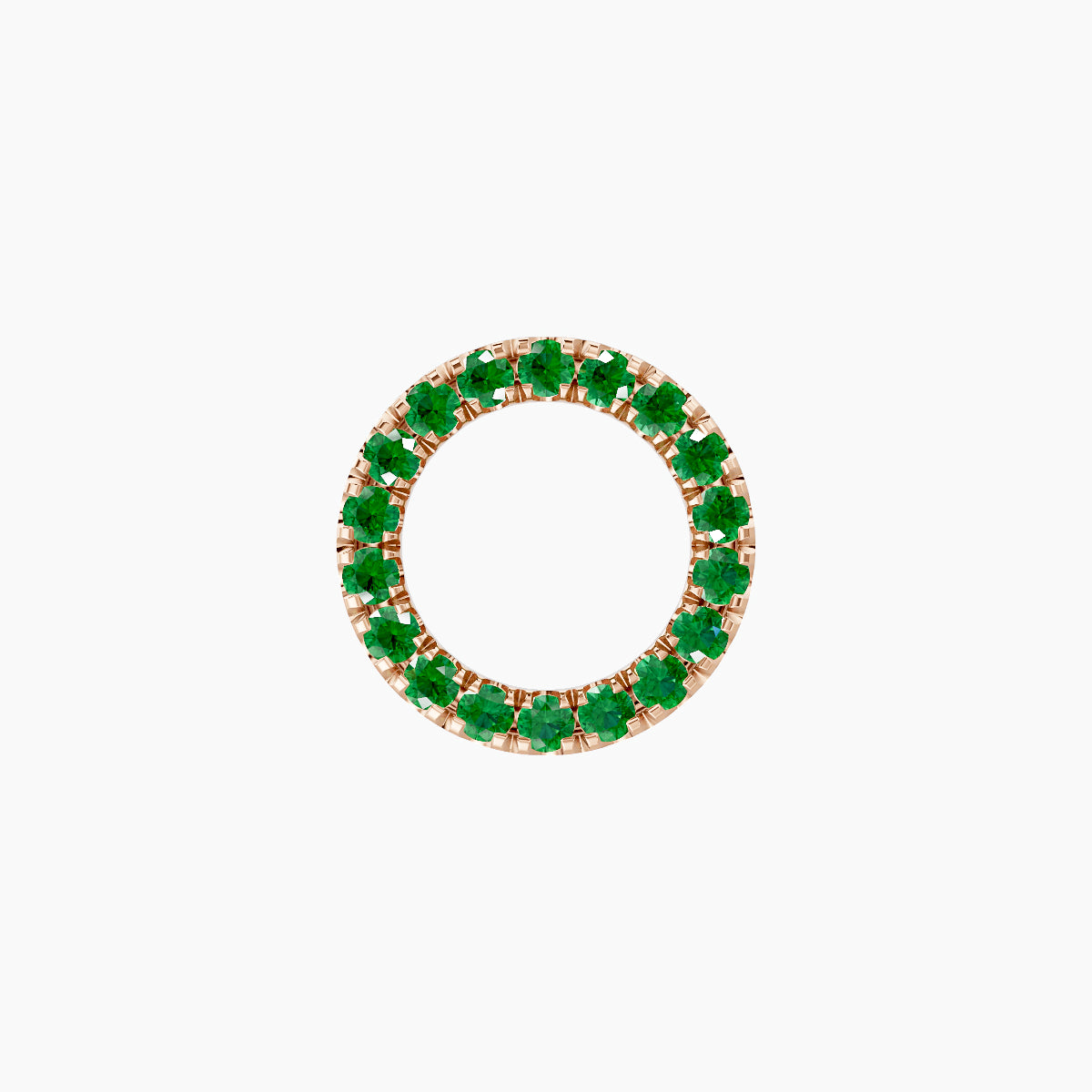 Sulis | 18k Rose Gold 6.5 mm 8 mm Emerald Piercing
