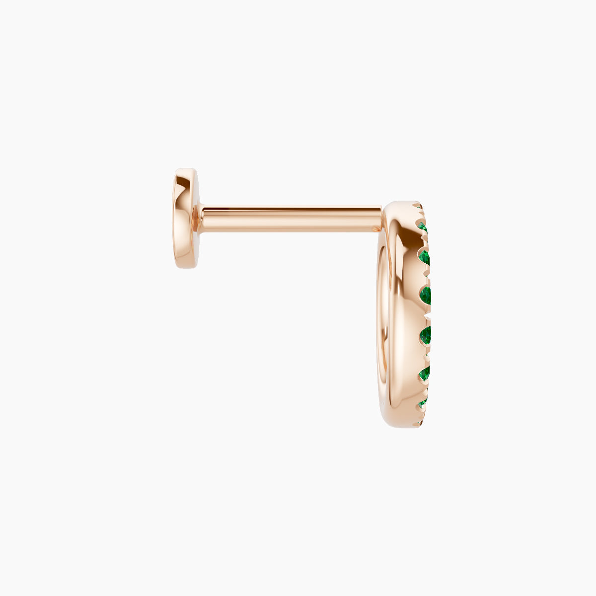 Sulis | 18k Rose Gold 6.5 mm 8 mm Emerald Piercing