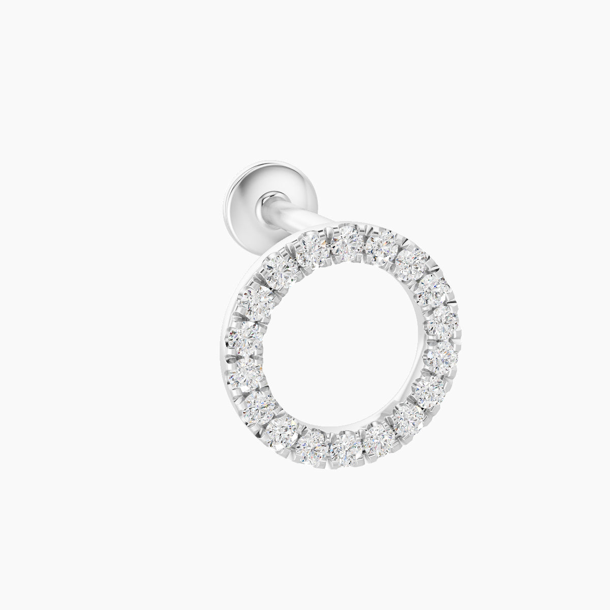 Sulis | 18k White Gold 8 mm 6.5 mm Diamond Piercing