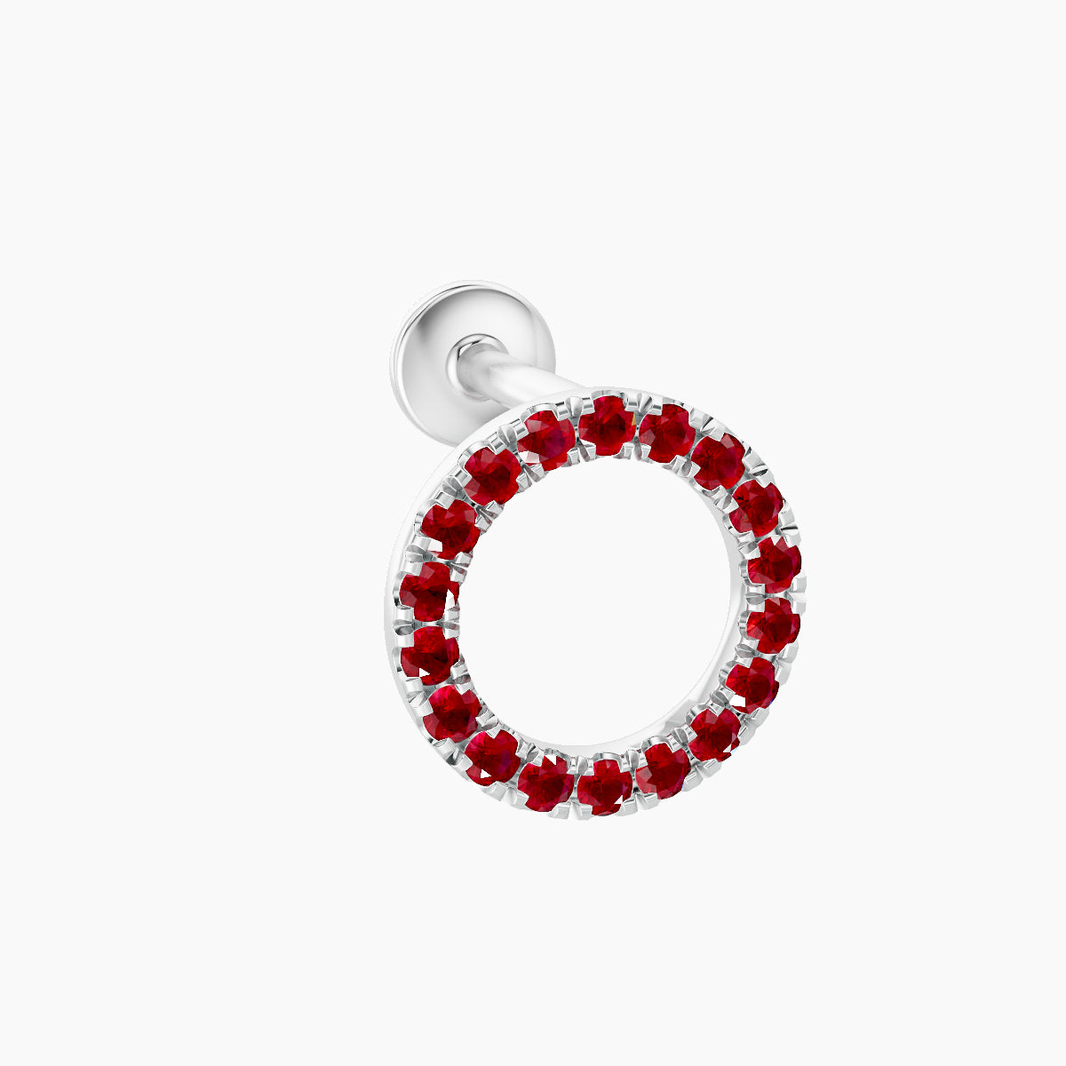 Sulis | 18k White Gold 6.5 mm 8 mm Ruby Piercing