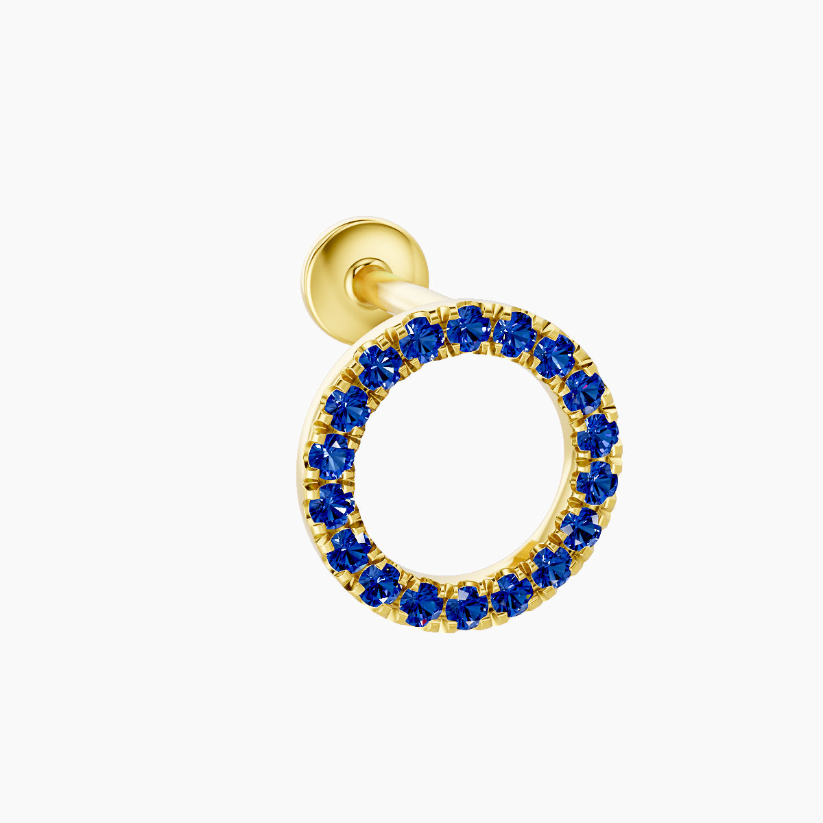 Sulis | 18k Yellow Gold 6.5 mm 8 mm Sapphire Piercing