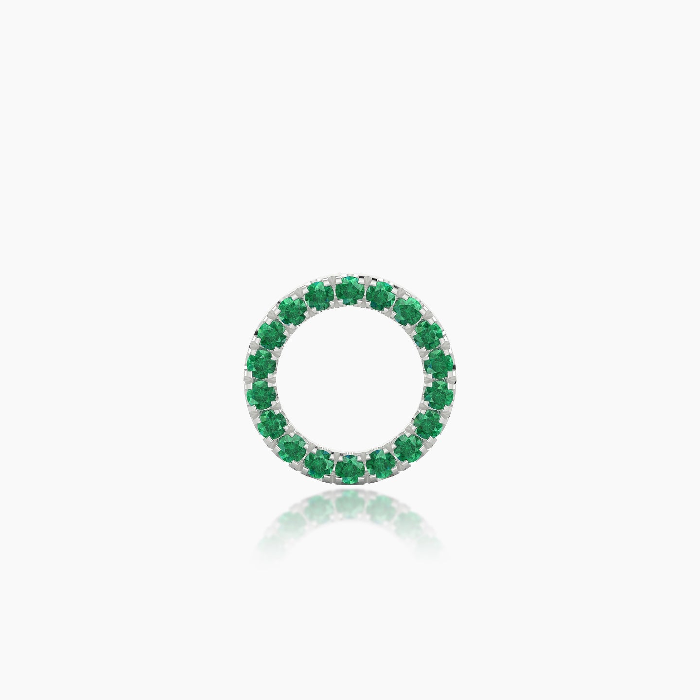 Sulis | 18k White Gold 8 mm 6.5 mm Emerald Piercing