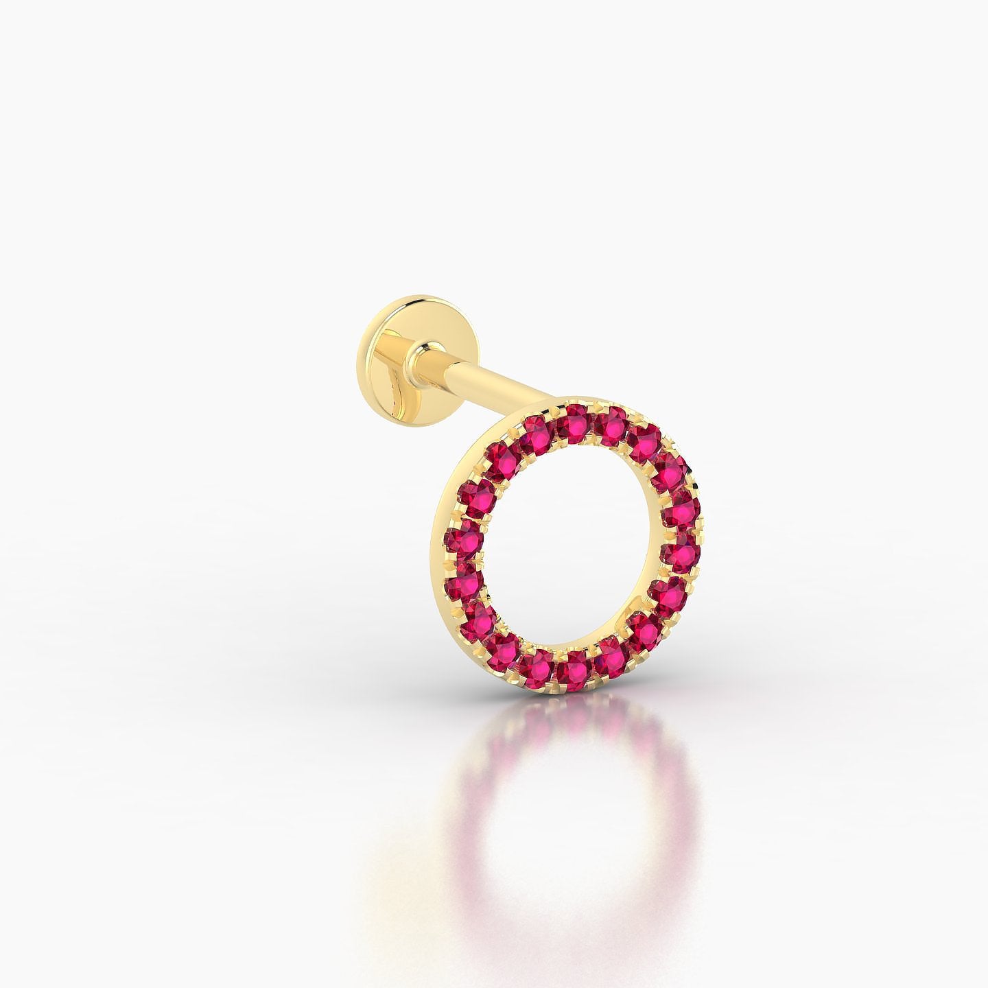 Sulis | 18k Yellow Gold 8 mm 6.5 mm Ruby Piercing