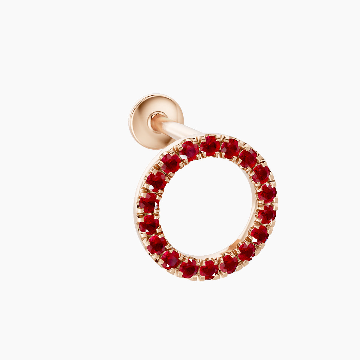 Sulis | 18k Rose Gold 8 mm 8 mm Ruby Piercing