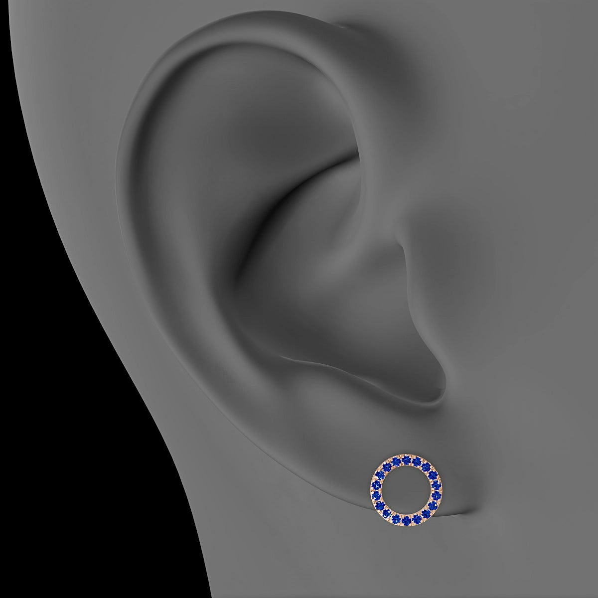 Sulis | 18k Rose Gold 8 mm 8 mm Sapphire Piercing