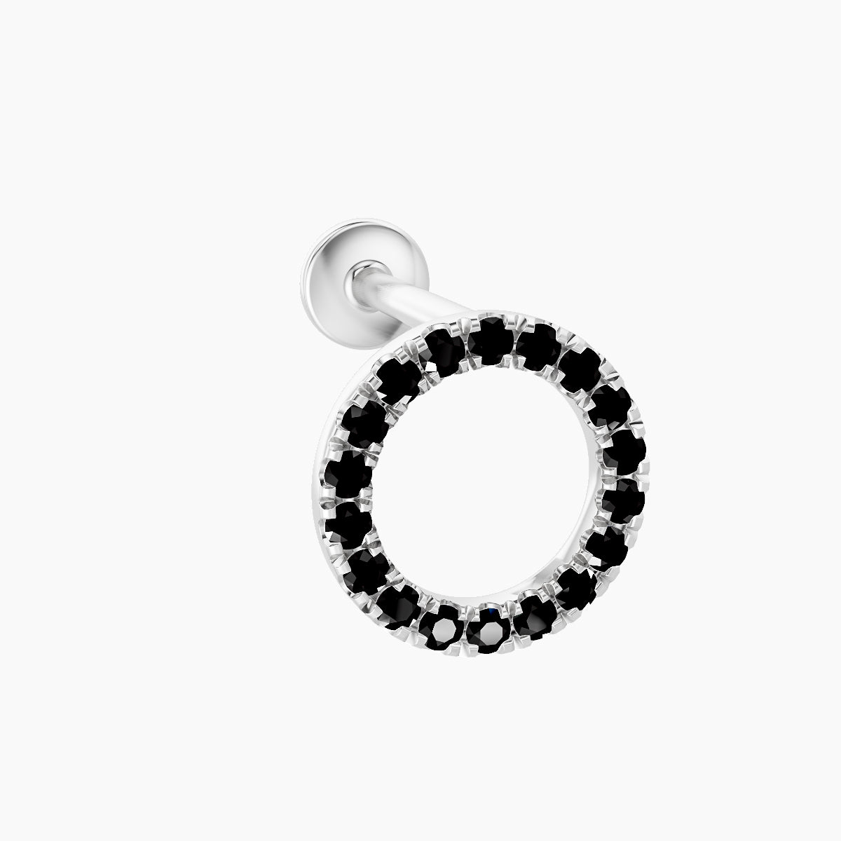 Sulis | 18k White Gold 8 mm 8 mm Black Diamond Piercing