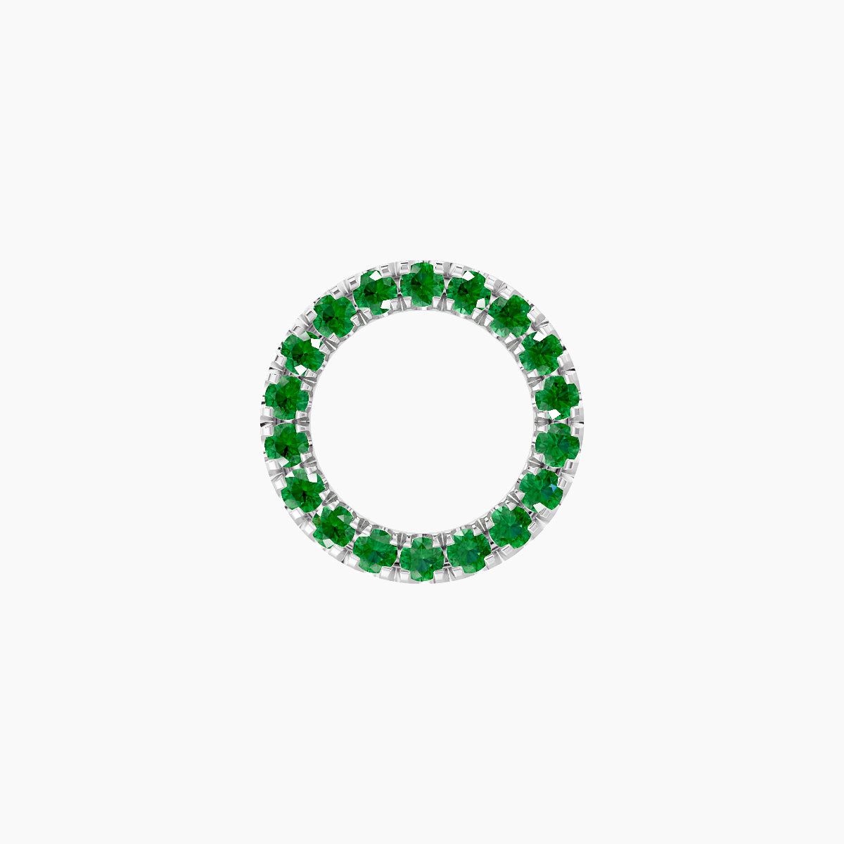 Sulis | 18k White Gold 8 mm 8 mm Emerald Piercing