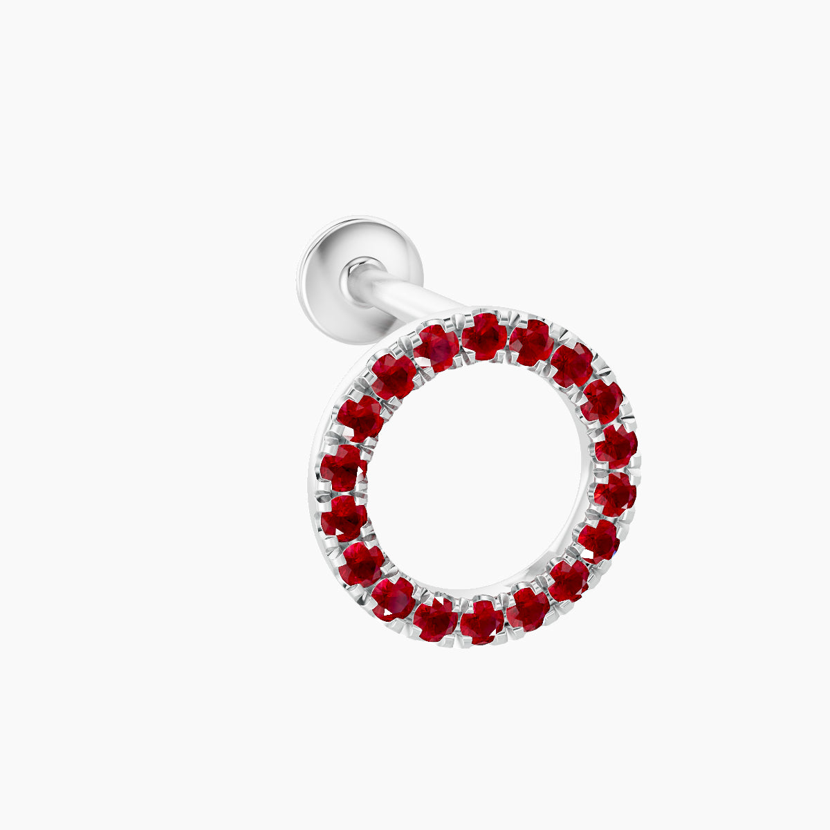 Sulis | 18k White Gold 8 mm 8 mm Ruby Piercing