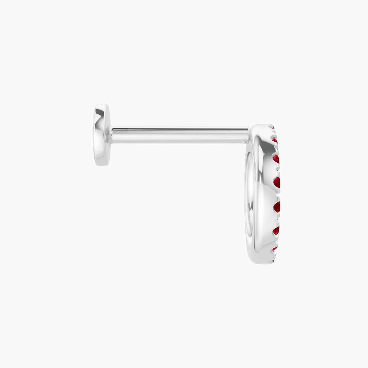 Sulis | 18k White Gold 8 mm 8 mm Ruby Piercing