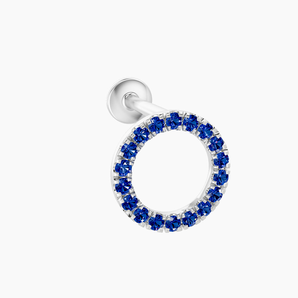 Sulis | 18k White Gold 8 mm 8 mm Sapphire Piercing