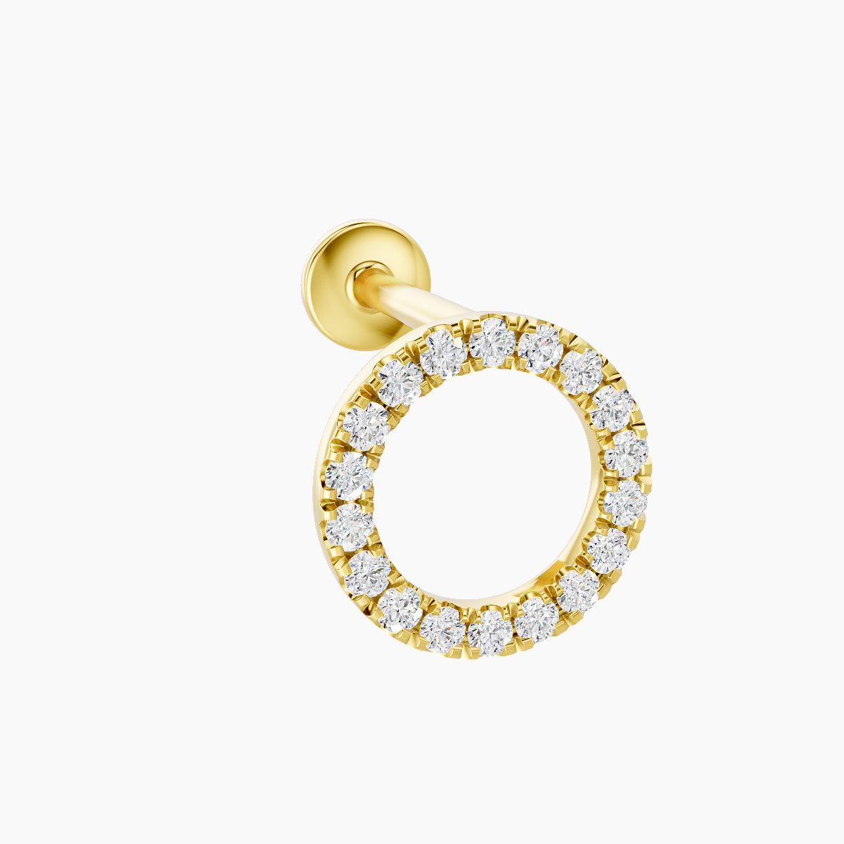 Sulis | 18k Yellow Gold 8 mm 8 mm Diamond Piercing