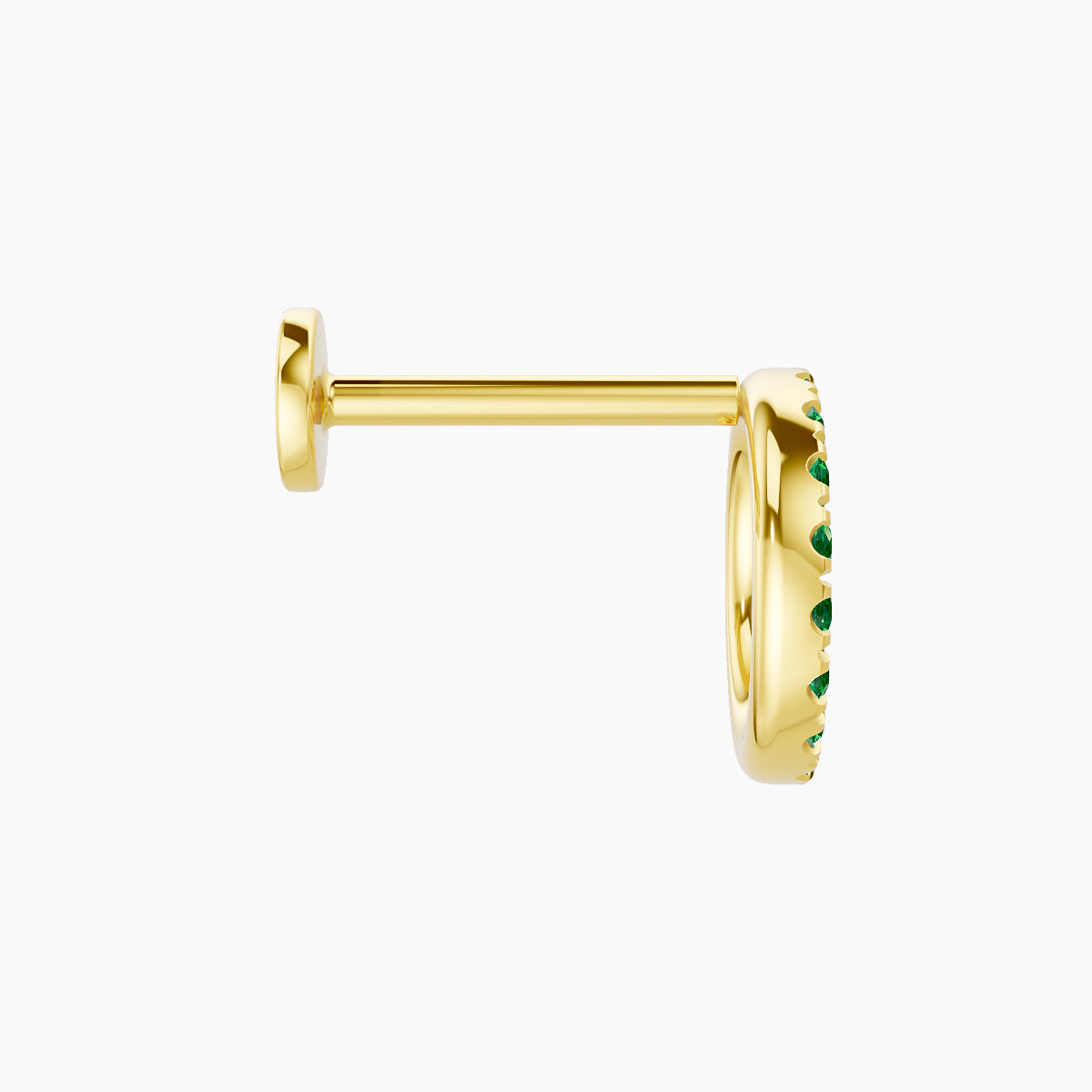 Sulis | 18k Yellow Gold 8 mm 8 mm Emerald Piercing
