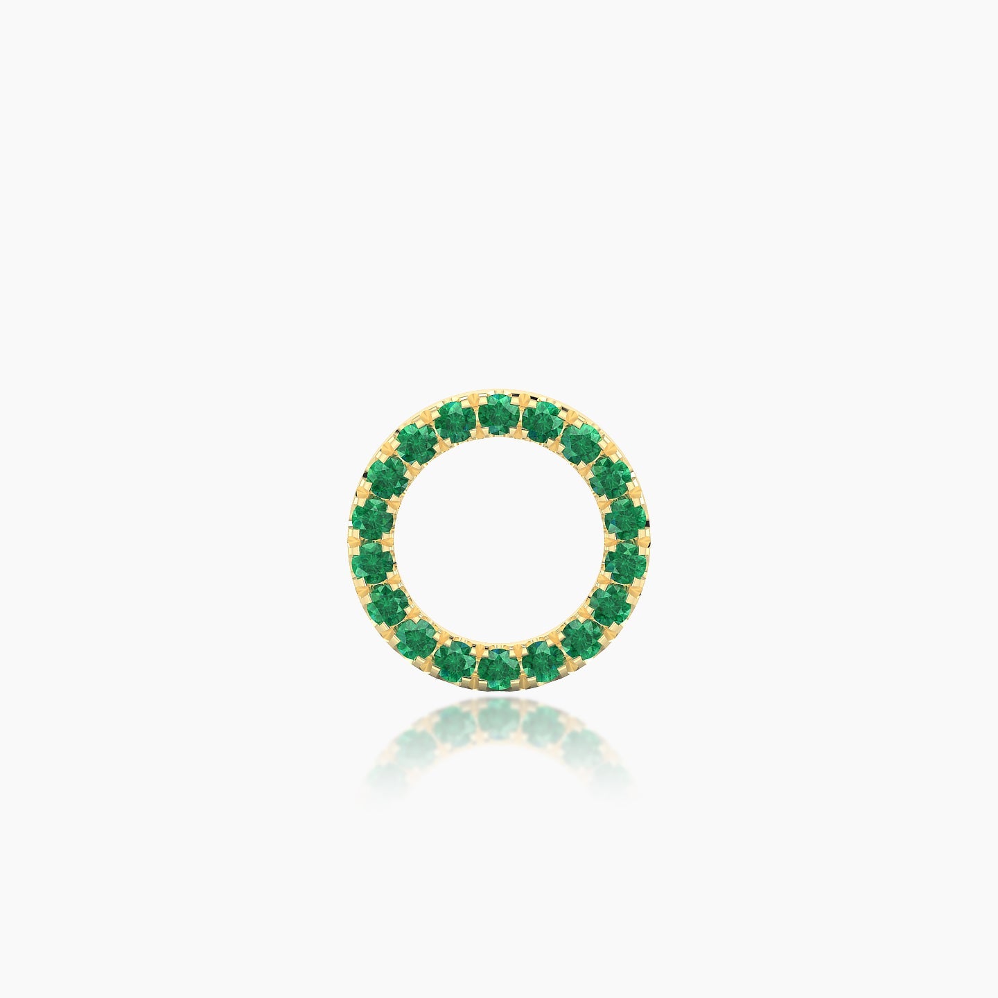 Sulis | 18k Yellow Gold 8 mm 8 mm Emerald Piercing
