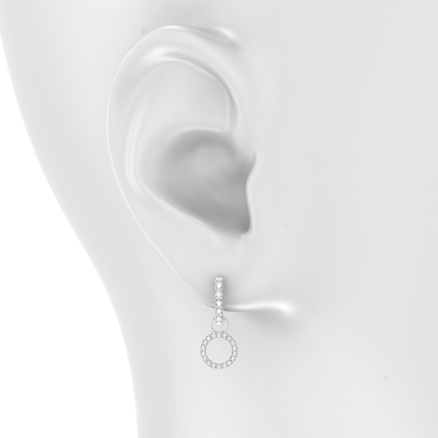 Sulis | 18k White Gold 8 mm Diamond Charm