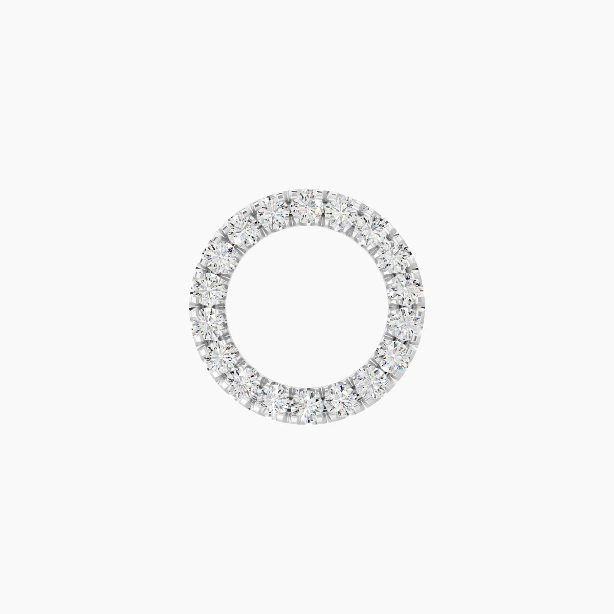 Sulis | 18k White Gold 8 mm Diamond Earring