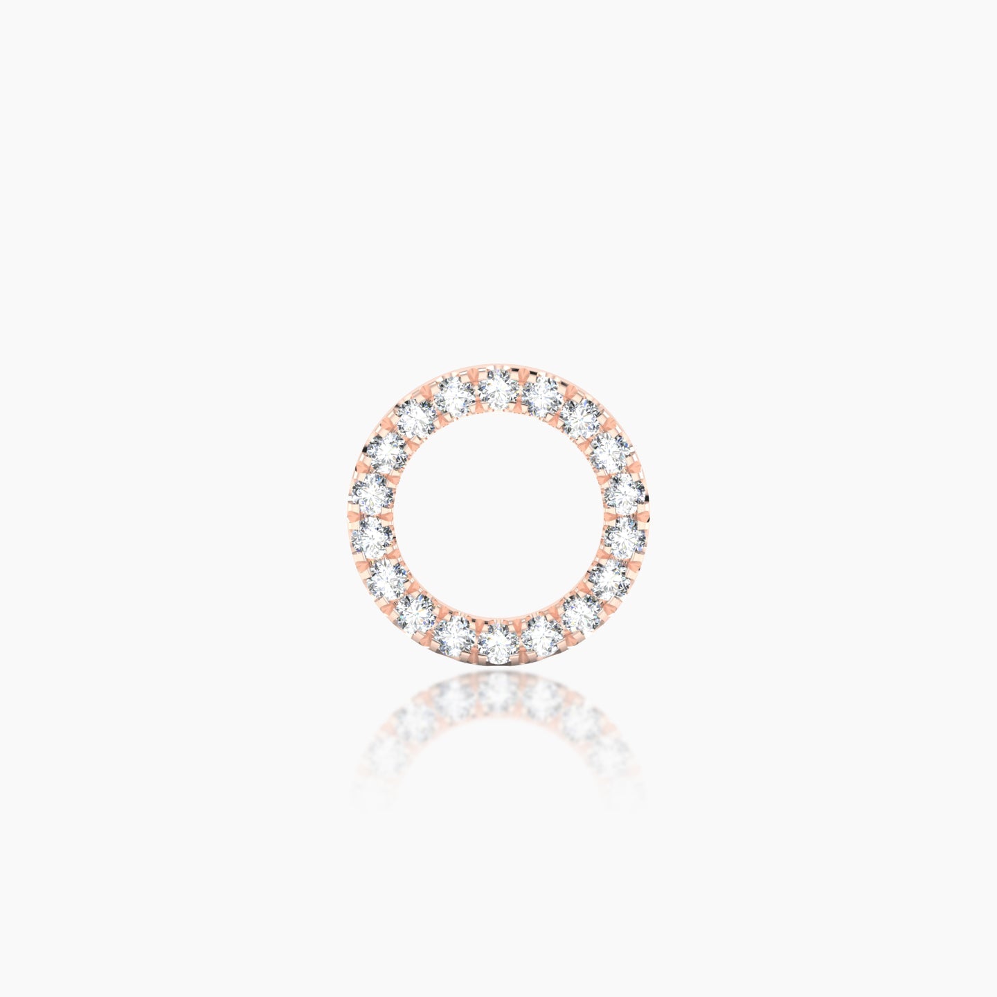 Sulis | 18k Rose Gold 8 mm Diamond Earring
