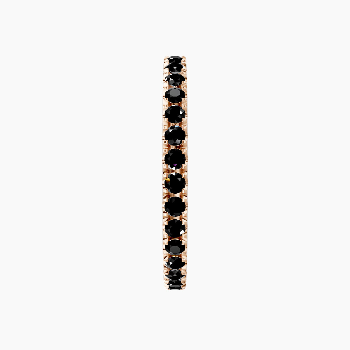Terra | 18k Rose Gold 11 mm Black Diamond Hoop Piercing