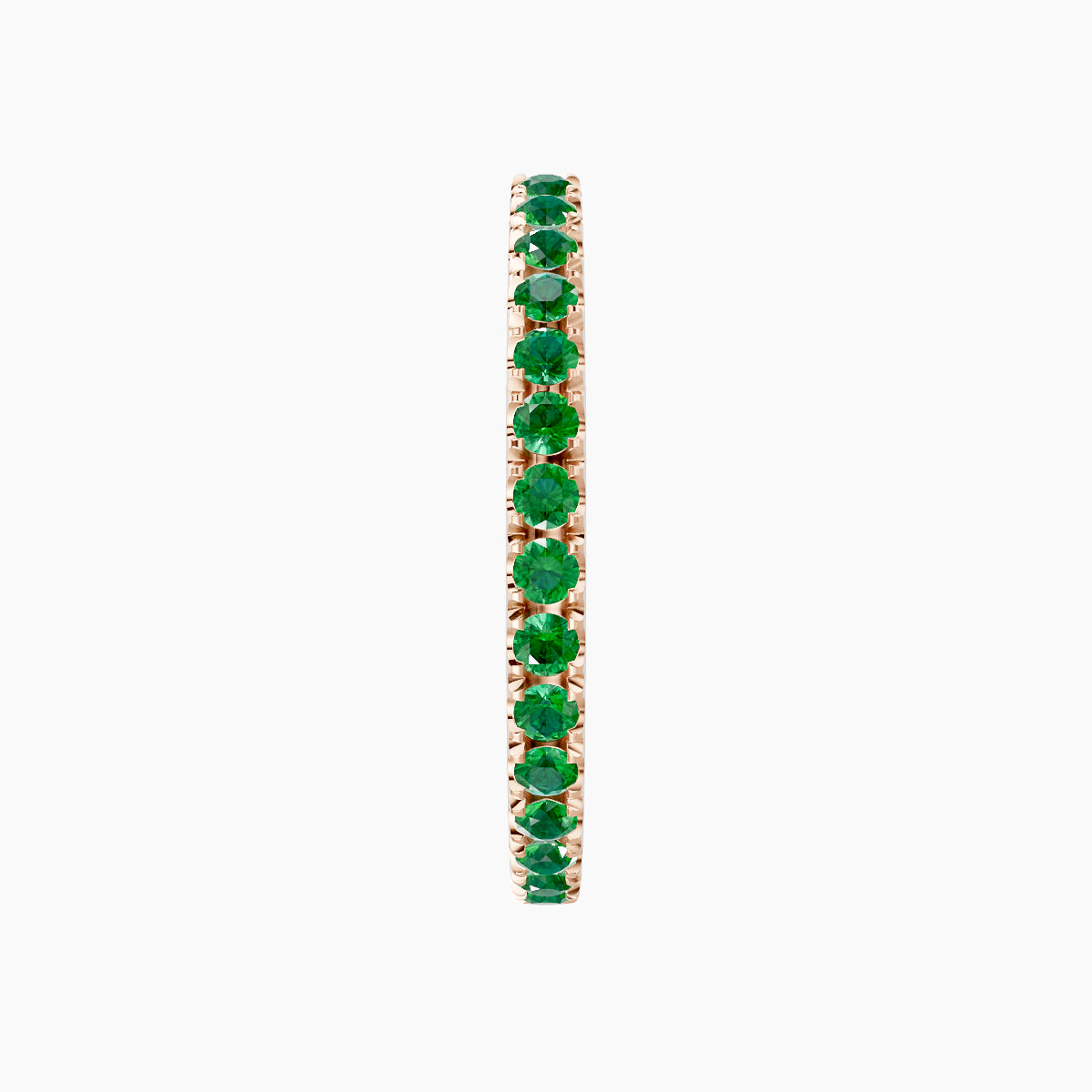 Terra | 18k Rose Gold 11 mm Emerald Hoop Piercing