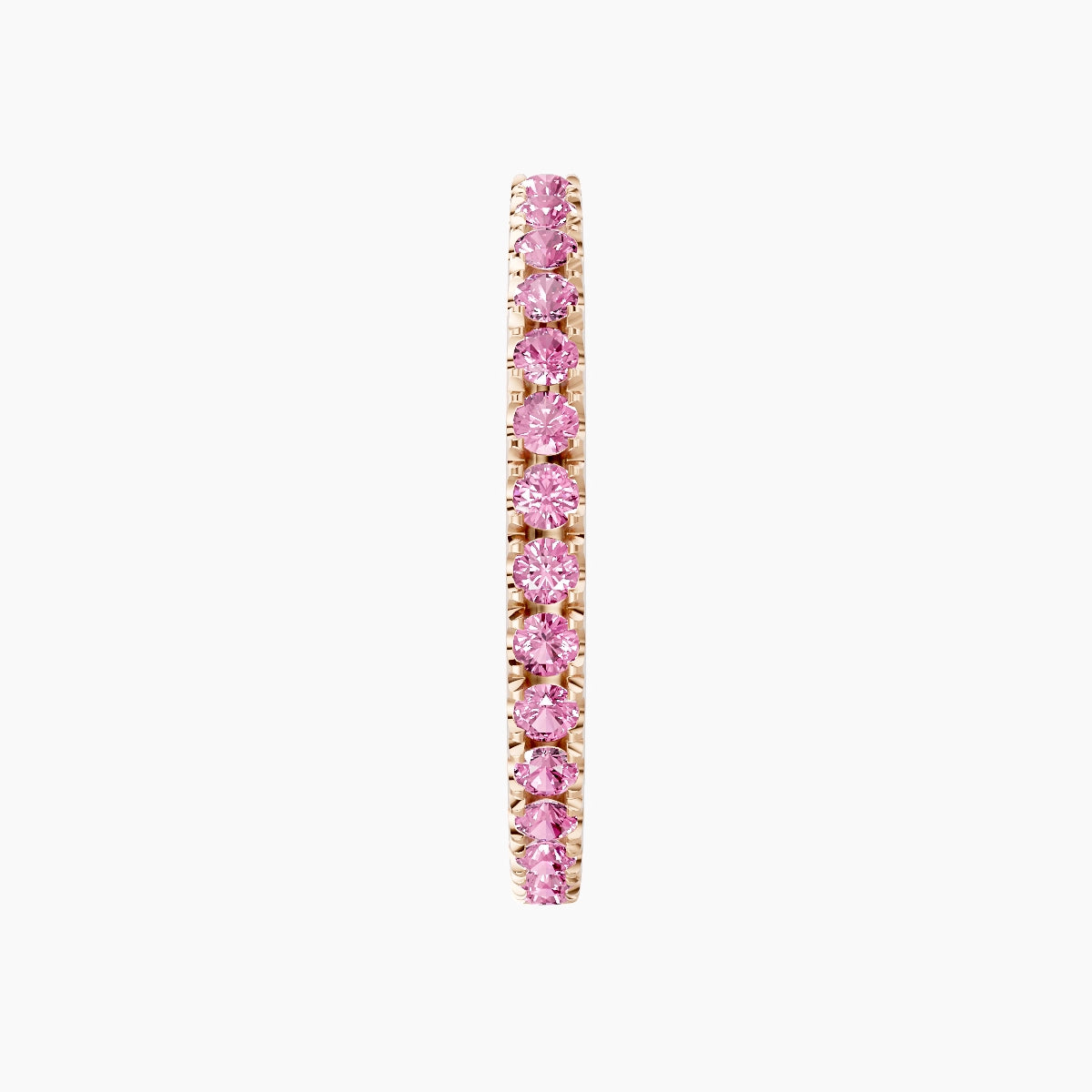 Terra | 18k Rose Gold 11 mm Pink Sapphire Hoop Piercing