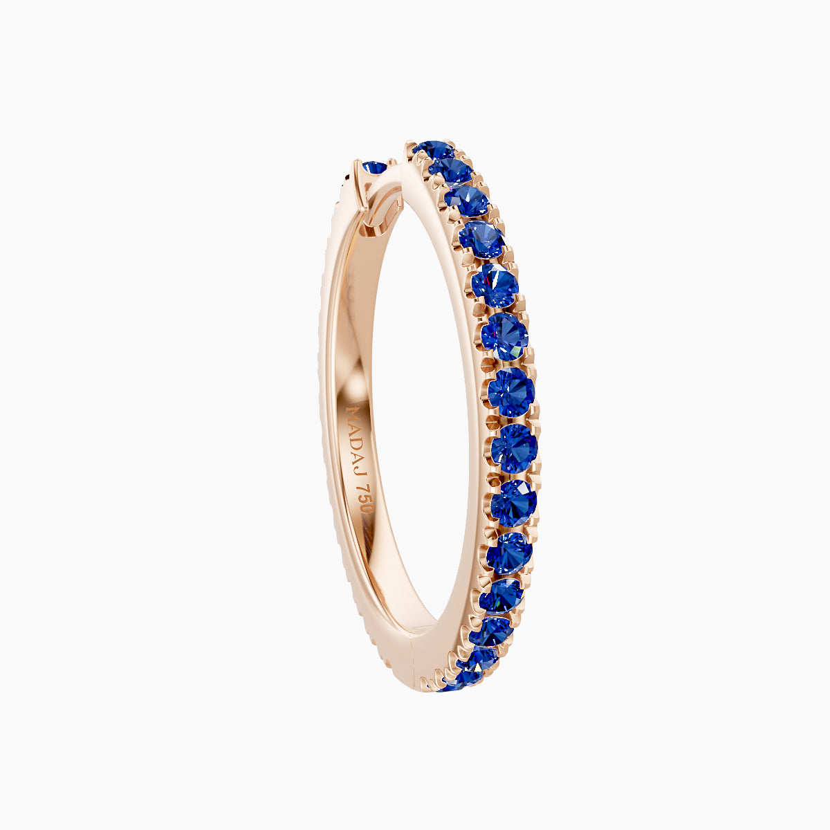 Terra | 18k Rose Gold 11 mm Sapphire Hoop Piercing